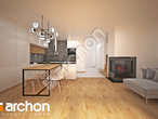 Проект дома ARCHON+ Дом под гинко 7 (ГСН) дневная зона (визуализация 1 вид 6)