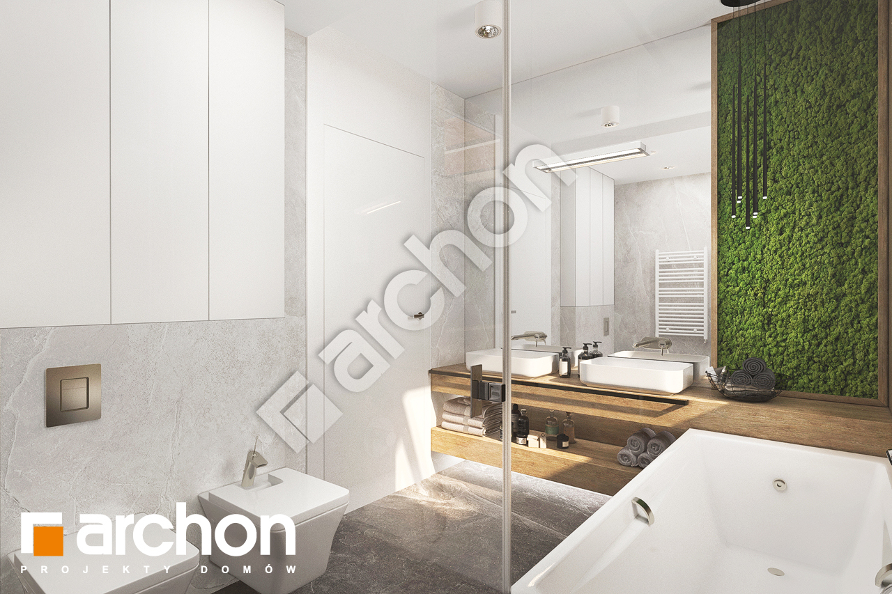 Проект будинку ARCHON+ Будинок в мекінтошах 10 візуалізація ванни (візуалізація 3 від 3)