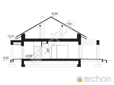 Проєкт будинку ARCHON+ Будинок в мекінтошах 10 Розріз будинку