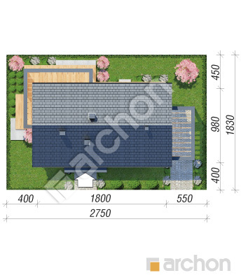 Проект дома ARCHON+ Дом в мекинтошах 10 Ситуація