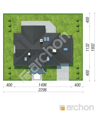 Проект дома ARCHON+ Дом в лаванде вер. 2 Ситуація