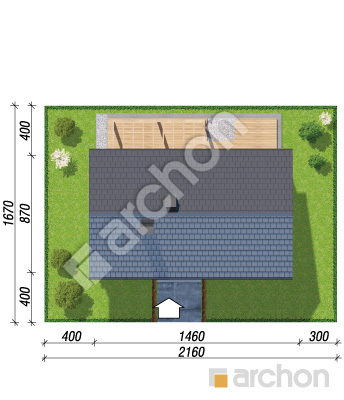 Проєкт будинку ARCHON+ Будинок в коручках 5 Ситуація