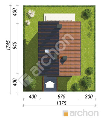 Проект дома ARCHON+ Дом в сон-траве Ситуація