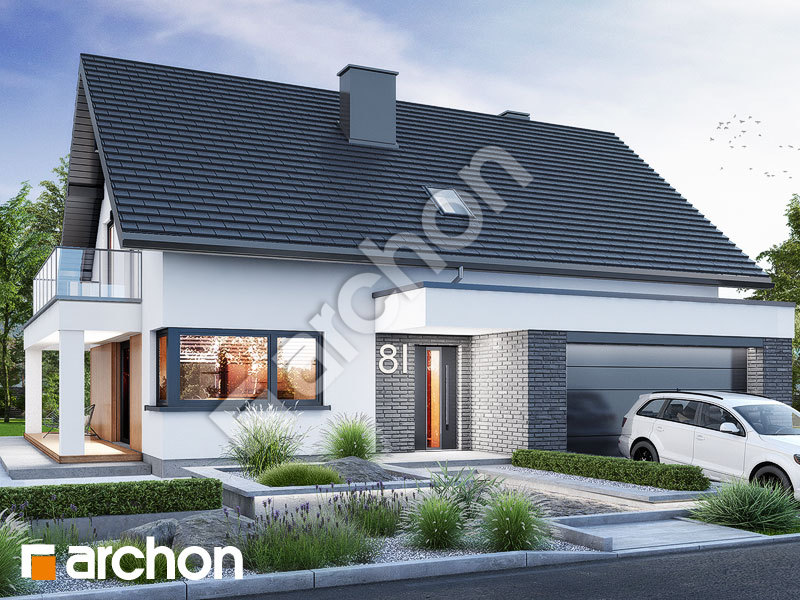 Проект дома ARCHON+ Дом в нефрисах (Г2) Вид 1
