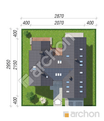 Проєкт будинку ARCHON+ Будинок в клівіях 8 (Г2) Ситуація