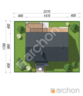Проект дома ARCHON+ Дом на лугу 3 Ситуація