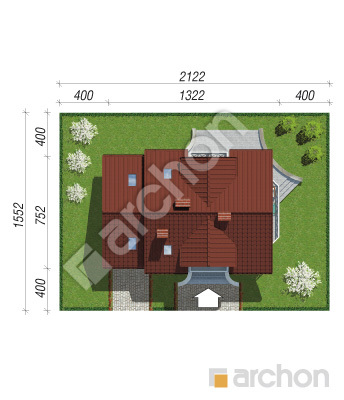Проект дома ARCHON+ Дом в перловнике вер.3 Ситуація