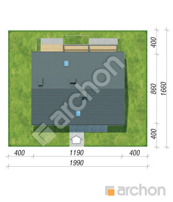 Проект дома ARCHON+ Дом в косариках 4 Ситуація