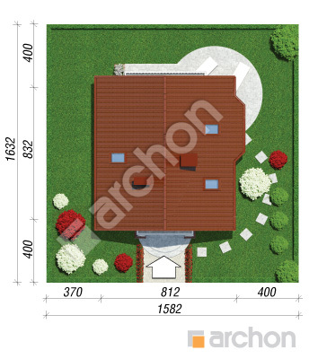 Проєкт будинку ARCHON+ Будинок у винограді вер. 2 Ситуація