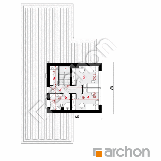 Проект будинку ARCHON+ Будинок в огірочнику (Г) вер. 2 План першого поверху