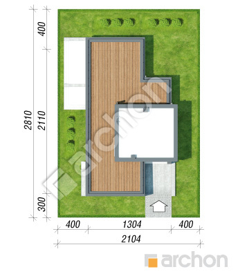 Проєкт будинку ARCHON+ Будинок в огірочнику (Г) вер. 2 Ситуація