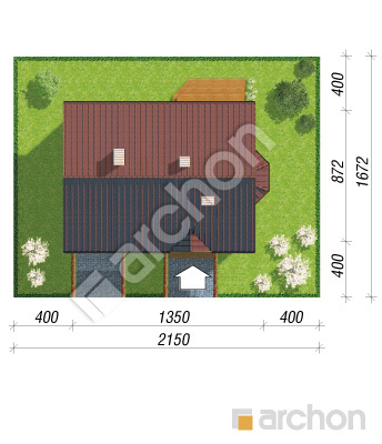 Проєкт будинку ARCHON+ Будинок в ягодах 2 Ситуація