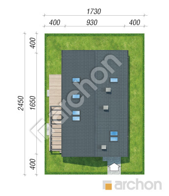 Проєкт будинку ARCHON+ Будинок в бузку 12 Ситуація