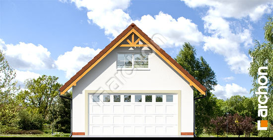 Передний фасад Г6a - Двухместный гараж