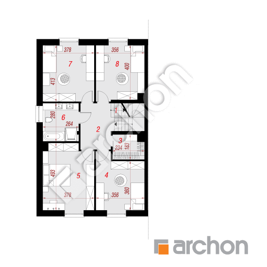 Проект будинку ARCHON+ Будинок під гінко 25 (ГБ) План першого поверху