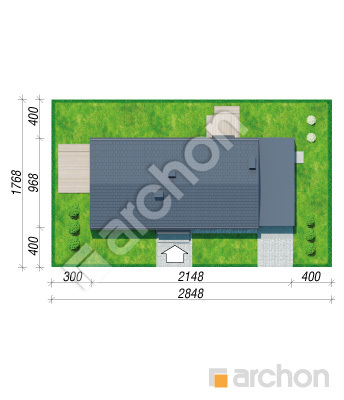 Проект дома ARCHON+ Дом в мекинтошах 8 Ситуація