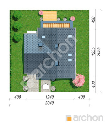 Проект дома ARCHON+ Дом в рабатках Ситуація