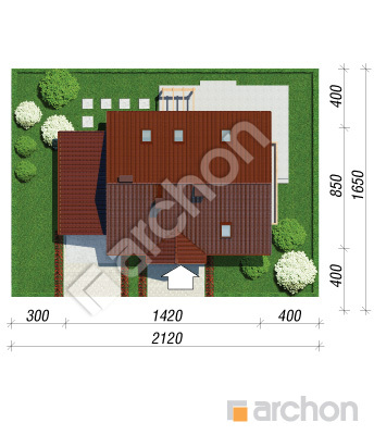 Проект дома ARCHON+ Дом в примулах 3 Ситуація