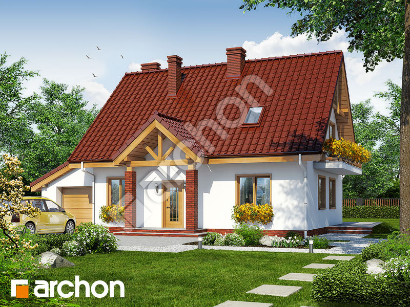 Проект будинку ARCHON+ Будинок в примулах 3 Вид 1