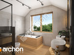 Проект дома ARCHON+ Дом в шафлерах визуализация ванной (визуализация 3 вид 1)