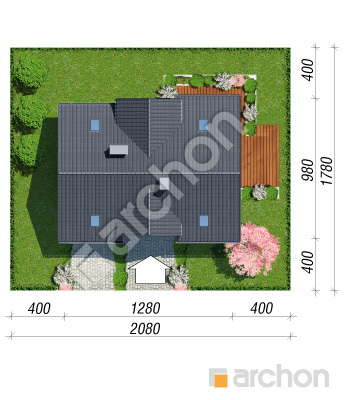 Проект дома ARCHON+ Дом в шафлерах Ситуація
