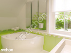 Проект дома ARCHON+ Дом в рододендронах (Т) визуализация ванной (визуализация 3 вид 1)