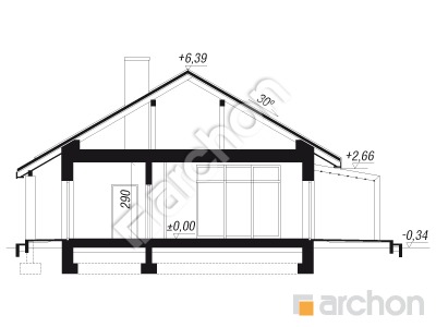 Проект дома ARCHON+ Дом в мекинтошах 6 Розріз будинку
