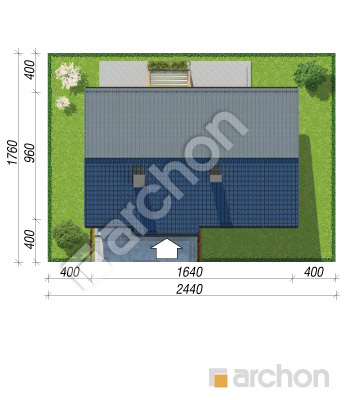 Проект дома ARCHON+ Дом в мекинтошах 6 Ситуація