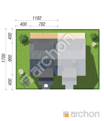 Проєкт будинку ARCHON+ Будинок на пагорбі 3 (Б) Ситуація