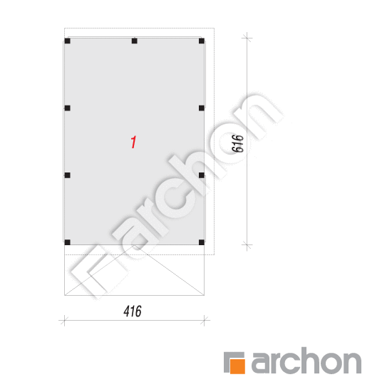 Проект будинку ARCHON+ Навіс Н4 План першого поверху