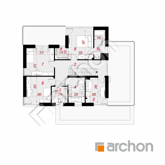 Проект дома ARCHON+ Вилла Миранда 3 (Г2) План першого поверху