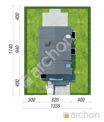 Проект дома ARCHON+ Дом в подбелах (П) вер.2 Ситуація
