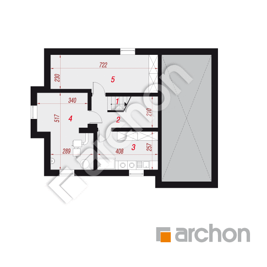Проект будинку ARCHON+ Будинок в рододендронах 15 (ПН) План підвалу