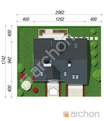 Проект дома ARCHON+ Дом в рододендронах 15 (ПН) Ситуація