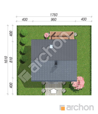 Проект дома ARCHON+ Дом в хлорофитуме 23 (Е) ВИЭ Ситуація