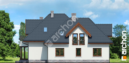 Дворовой фасад Дом в бересклете вер.2