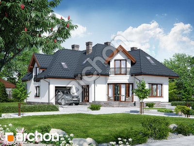 Проект дома ARCHON+ Дом в бересклете вер.2 