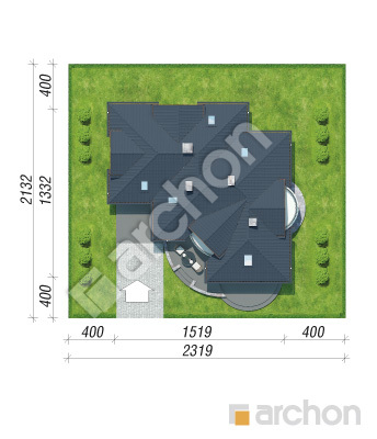 Проект дома ARCHON+ Дом в бересклете вер.2 Ситуація
