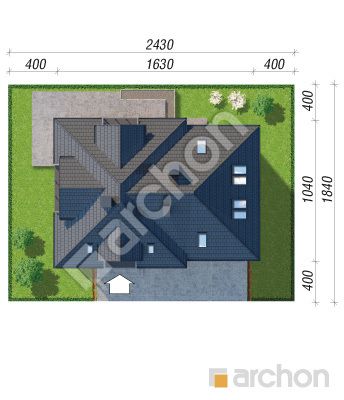 Проєкт будинку ARCHON+ Будинок в нектаринах 4 (Г2Н) Ситуація