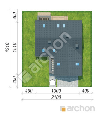 Проект дома ARCHON+ Дом в яскерах (Г2) Ситуація