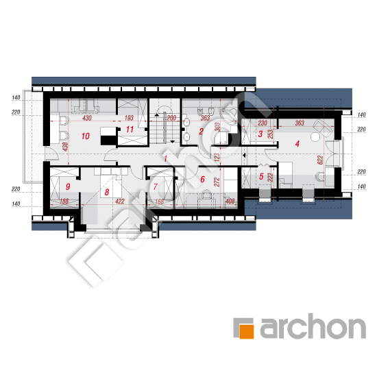Проект будинку ARCHON+ Будинок під фініковою пальмою (Г2) вер.2 План мансандри