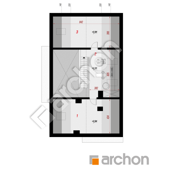 Проект будинку ARCHON+ Будинок під сверками 3 вер. 2 План мансандри