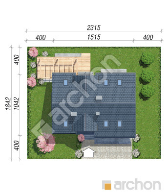 Проект дома ARCHON+ Дом в рододендронах 15 (Г2Н) Ситуація