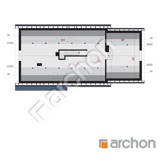 Проект дома ARCHON+ Дом в мекинтошах 5 (Г2) План мансандри