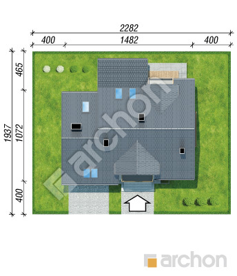 Проєкт будинку ARCHON+ Будинок в тамариску 10 (Н) Ситуація