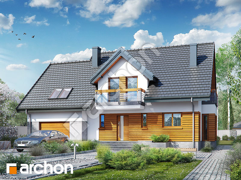 Проект дома ARCHON+ Дом в тамарисках 10 (Н) Вид 1