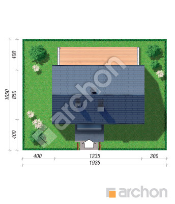 Проєкт будинку ARCHON+ Будинок в коручках 10 Ситуація