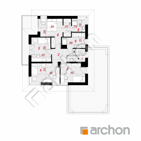 Проект дома ARCHON+ Вилла Элиза 2  План першого поверху