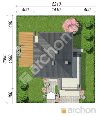 Проект дома ARCHON+ Вилла Элиза 2  Ситуація