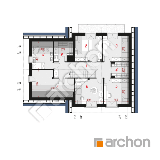 Проект дома ARCHON+ Дом в орлишках (Г2Е) План мансандри